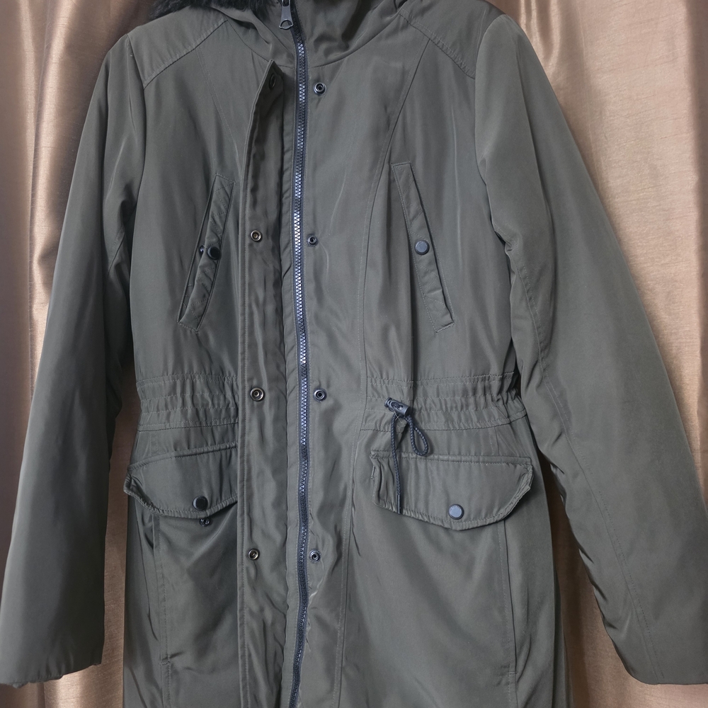 Marc New York Olive Hooded Raincoat